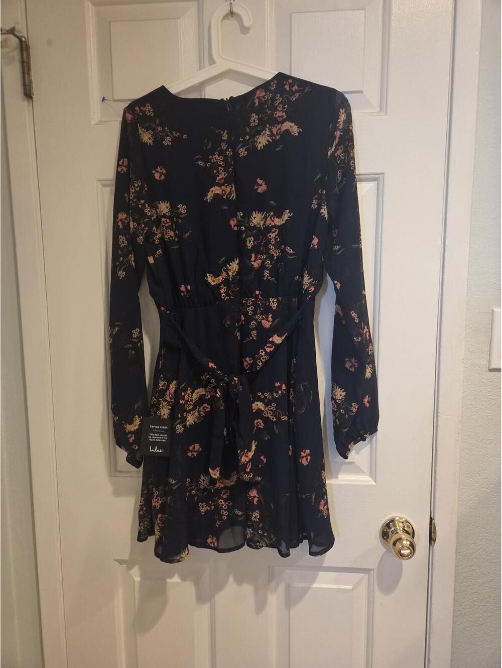 Lulus Floral Print Long Sleeve Dress Size Small - Picture 5 of 11